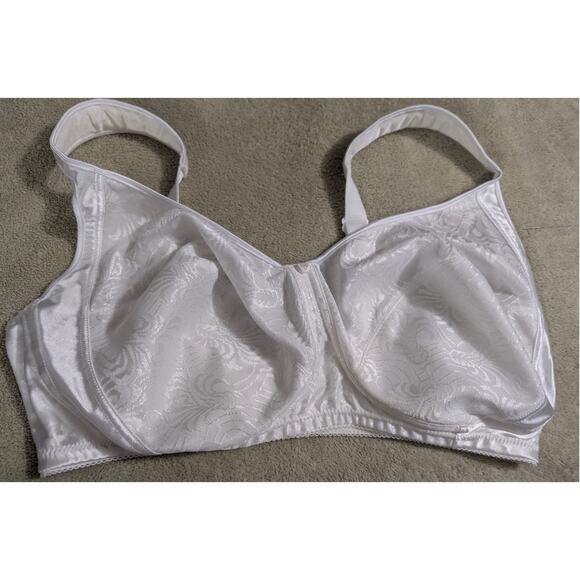 JMS Just My Size No Wire Free 1105 Bra Plus Size 42D 42 D White Comfort Straps - Picture 1 of 4